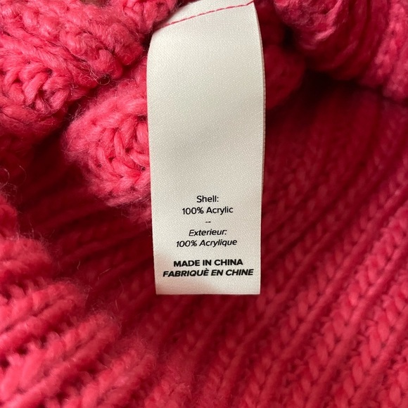 Cinq A Sept Pink Mari Sweater Bow Back Size XS Oversized - Picture 8 of 9